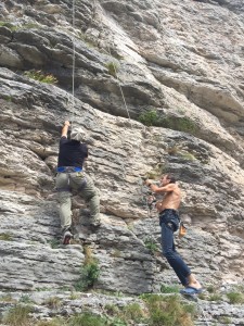 Max e il battesimo su roccia del Grande Luca